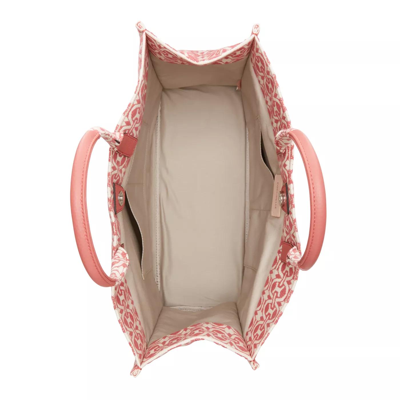 Coccinelle Shoppers Never WitHolz Rosa Leder Shopper E1MBD1 in poeder roze