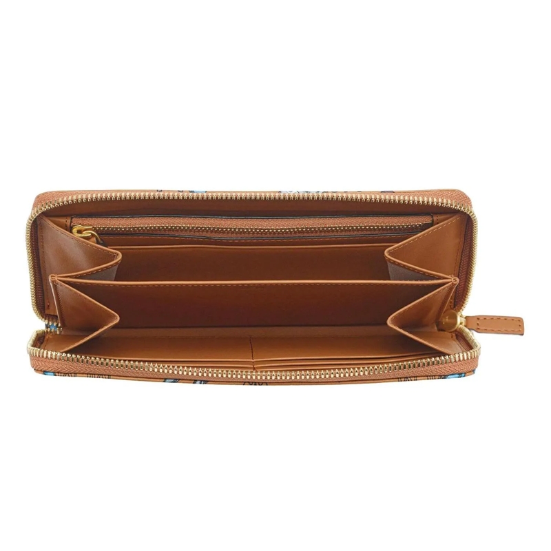 MCM Portemonnaie mit Zip-Around-Reißverschluss Aren Visetos Zip Around Lrg Co Cognac(Image 2)