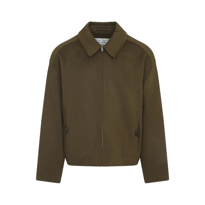 Acne Studios  Olive Green Virgin Wool Jacket With Cashmere Blend Green