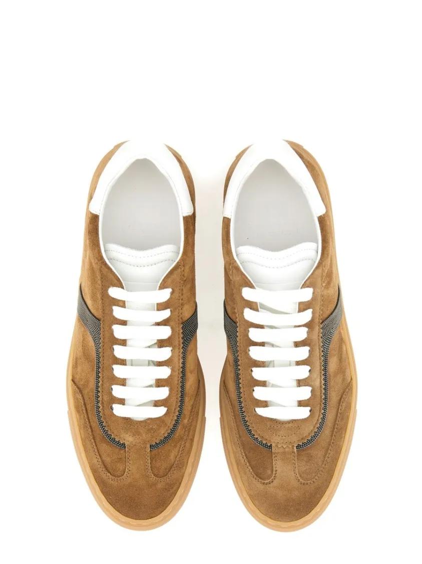 Thumbnail - Brunello Cucinelli Low-Top Sneaker - Leather Sneaker - Gr. 40 (EU) - in Braun - für Damen