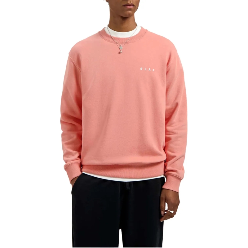 ØLÅF  Olaf Brushstroke Face Crewneck Sweaters Khaki M240 grün(Image 3)