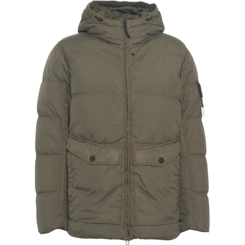 Stone Island Minikleid Hooded down jacket grün