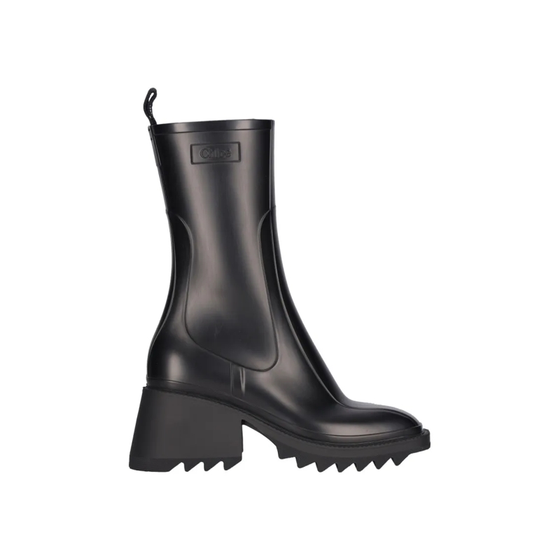 Chloé Bottes Waterproof Wellington Boots "Betty" – Black Black