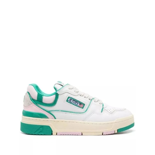 Autry International Clc Green Leather Sneakers White Low-Top Sneaker