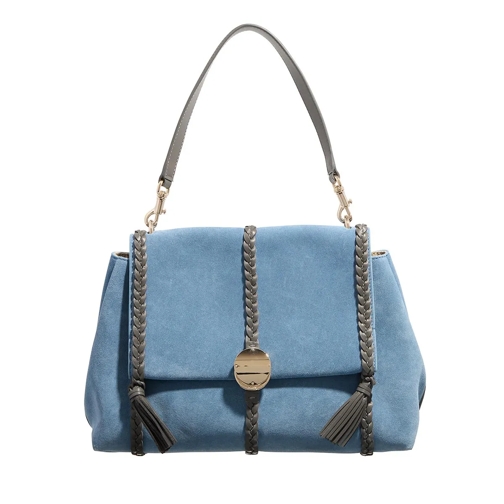 Chloé Penelope Foldover Medium Tote Bag Blue Borsa a tracolla