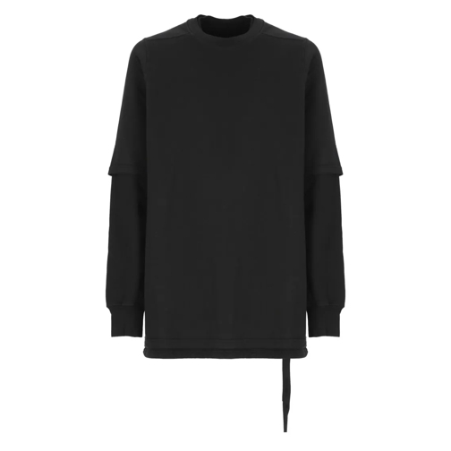 Rick Owens Black Cotton Sweatshirt Black Sweatshirts