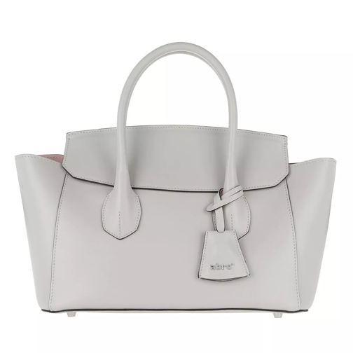 Abro Calf Carmen Leather Flap Handbag SM Grey/Rosa Tote