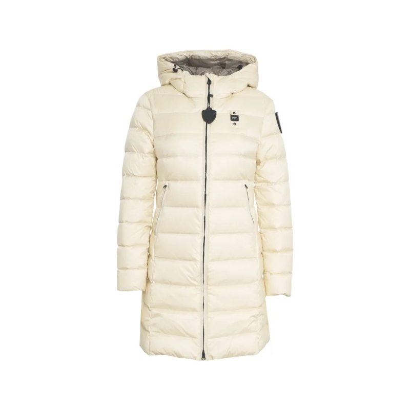 Blauer  Quilted Down Jacket With Integrated Hood And Two-W White