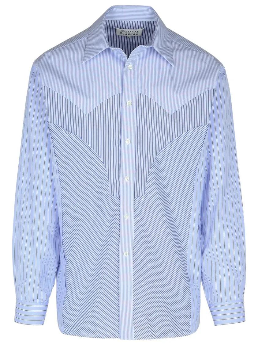 Maison Margiela - Light Blue Cotton Shirt - Größe 41 - blau