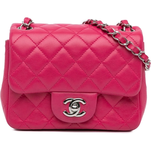 Chanel Sac à bandoulière 2014 Mini Square Classic Lambskin Single Flap rose (Image 2)