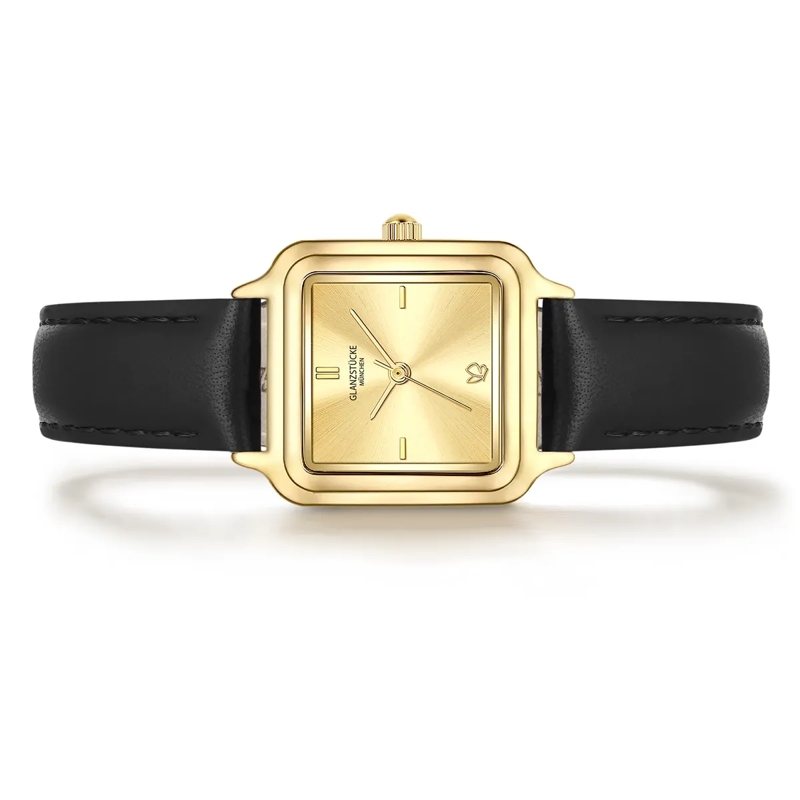 Glanzstücke München Automatikuhr Damen Armbanduhr Echtleder gold(Image 3)