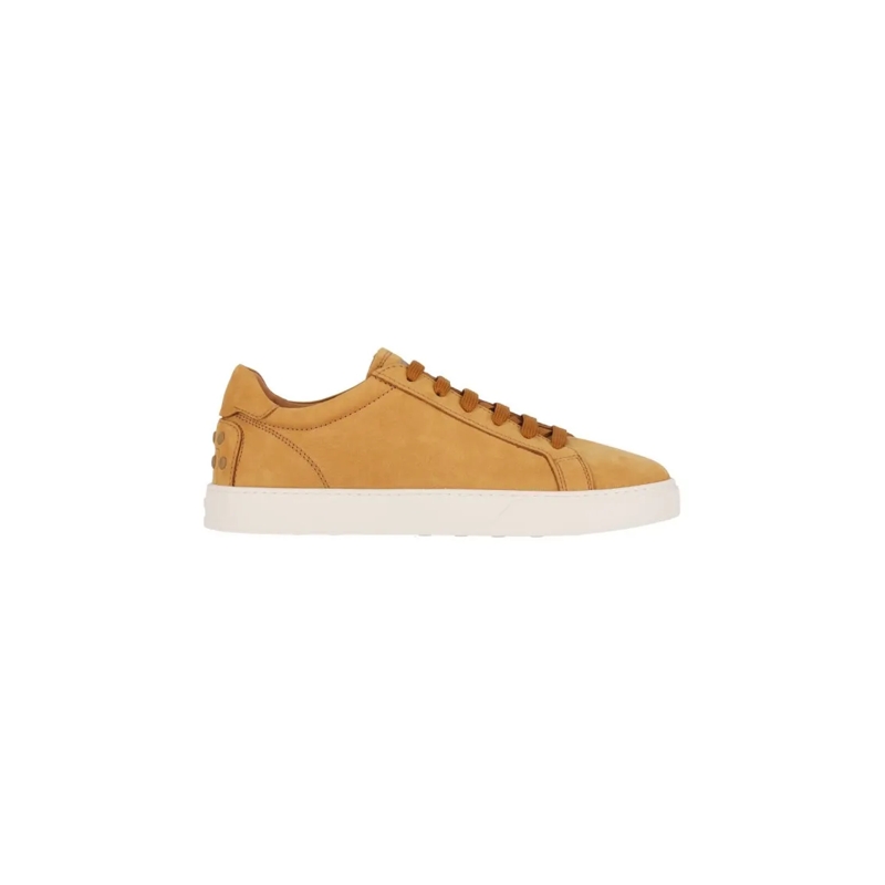 Tod's Low-Top-Sneaker Nubuck Leather Sneakers With Round Toe Brown