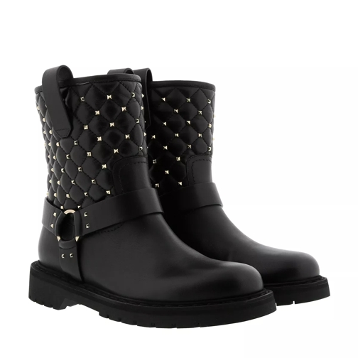 Valentino Garavani High Ankle Boots Leather Black Stiefelette