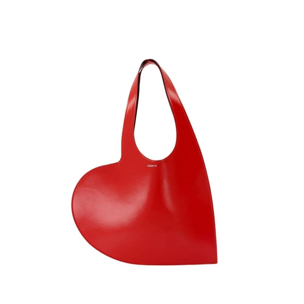 Coperni Tote - Mini Heart Shopper Bag - Leather - Red - Gr. unisize - in Rot - für Damen