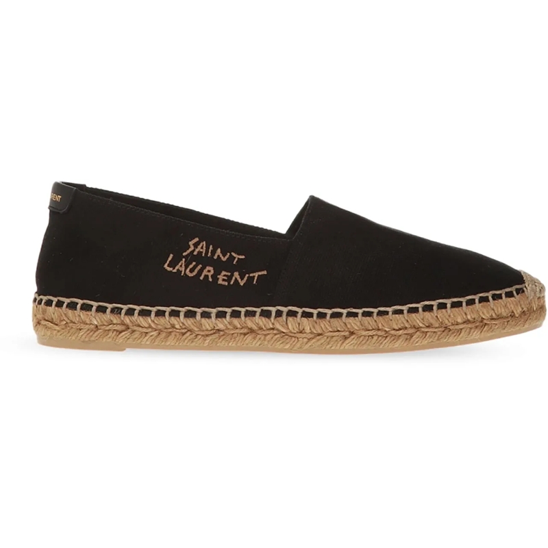 Saint Laurent Low-Top-Sneaker Sl Signature Logo Espadrilles schwarz