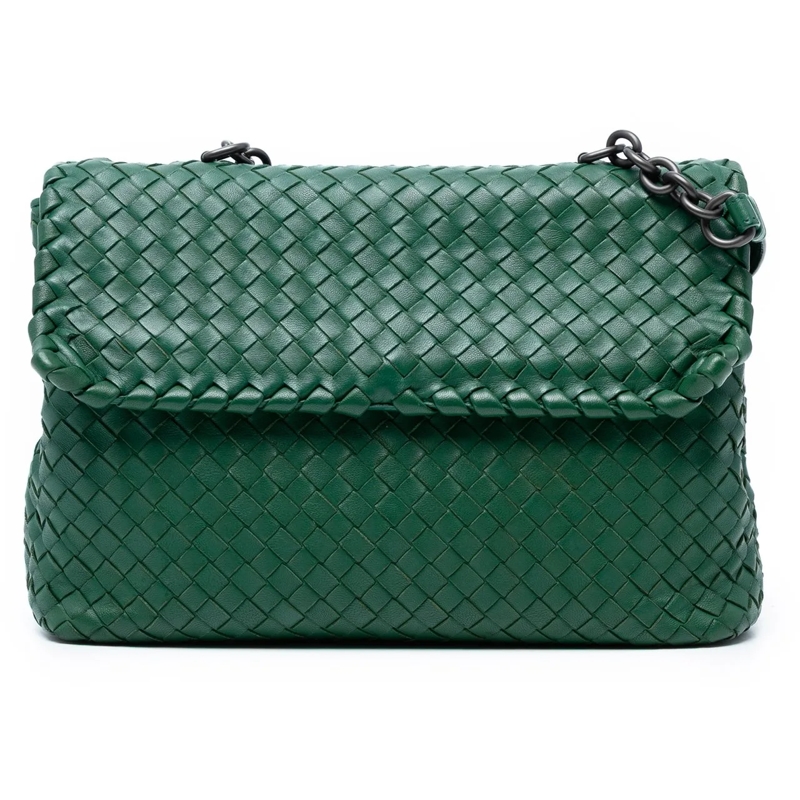 Bottega Veneta Sac à bandoulière Medium Nappa Intrecciato Olimpia Shoulder Bag grün