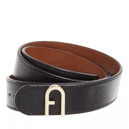 Furla Furla Flow Belt Rev. H.2,7 Nero+Cognac H Leather Belt