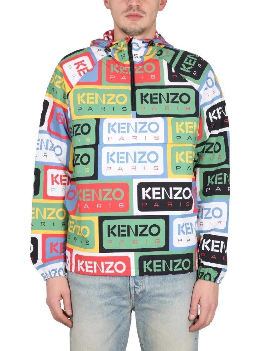 Thumbnail - Kenzo - Labels Windbreaker Jacket - Größe M - multi