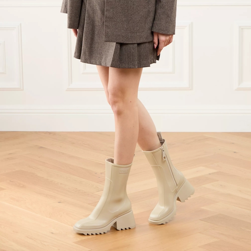Chloé Regenstiefel Rain Ankle Boots "Betty" Normad Beige(Image 3)