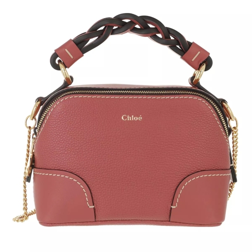 Chloé Mini Daria Chain Crossbody Bag Leather Faded Rose Minitasche