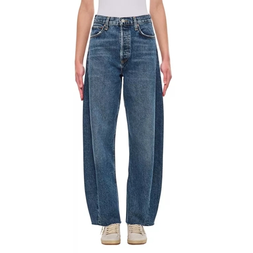 Agolde  Luna Pieced Organic Cotton Denim Pants Blue