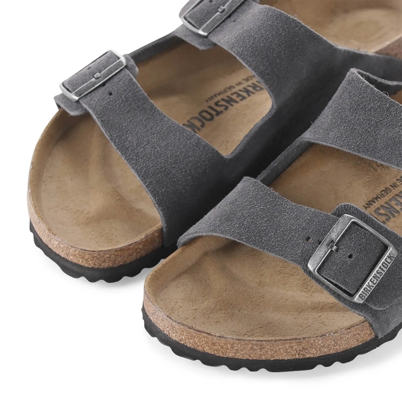 Birkenstock Schnürschuhe Sandalen Arizona aus Veloursleder grau(Image 3)
