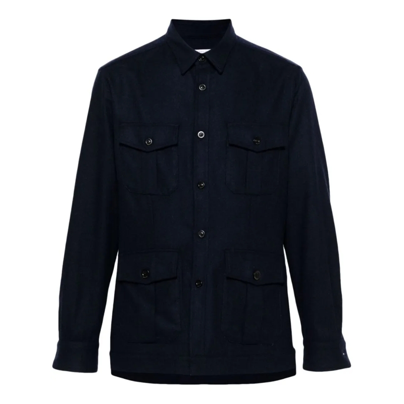 Boglioli  Navy Blue Wool Jacket Black