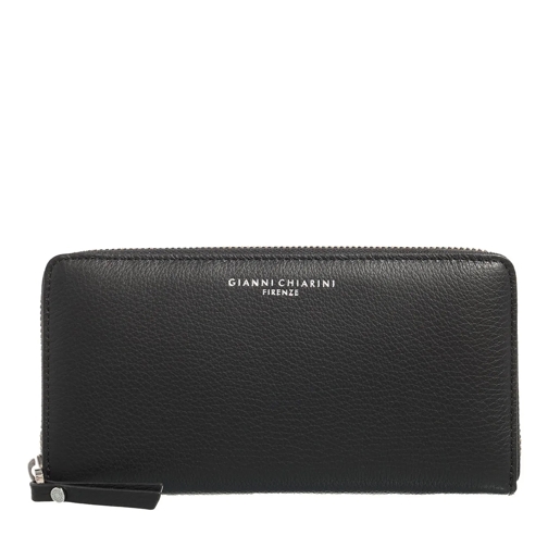 Gianni Chiarini Portemonnaie mit Zip-Around-Reißverschluss Wallets Grain Nero