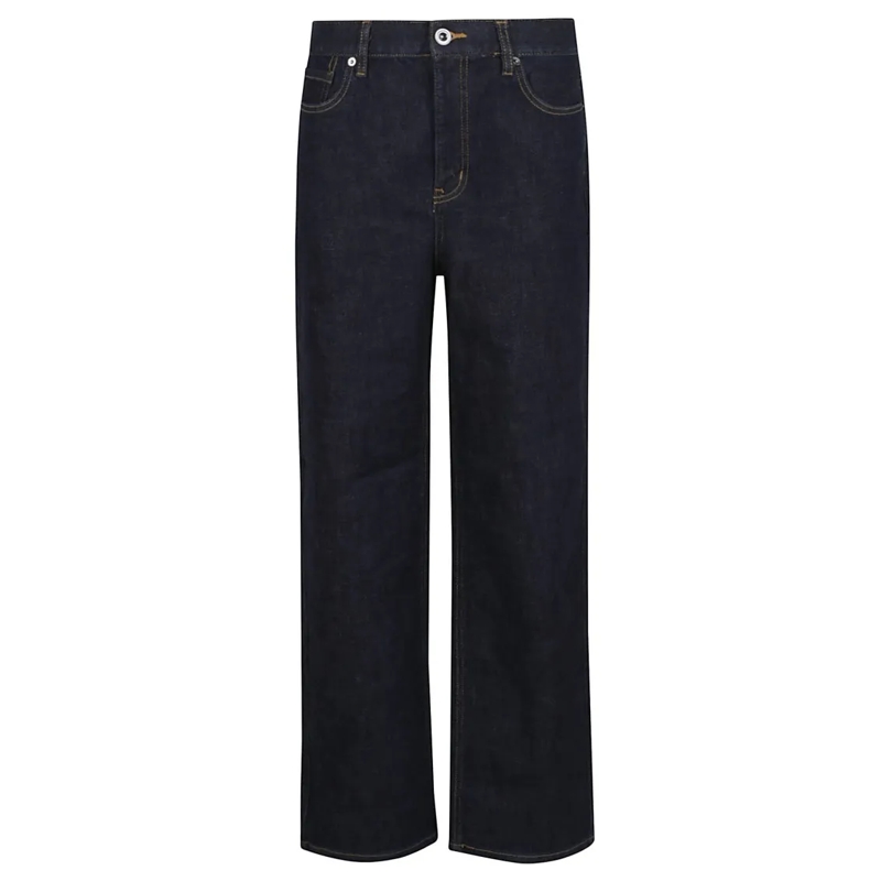 Self Portrait Jeans Wide-Leg Denim Jeans Blue