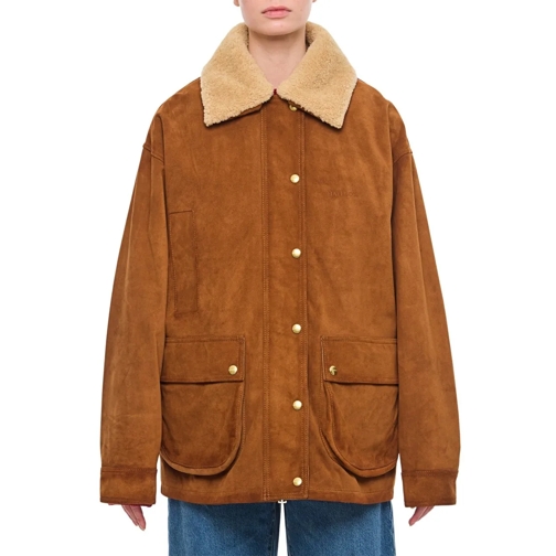 HALFBOY Lederjacken Leather Parka Brown