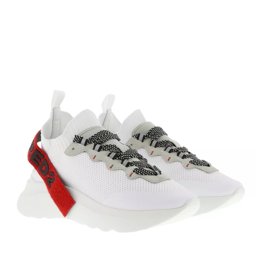 Dsquared2 Mesh Sport Sneakers White/Red lage-top sneaker