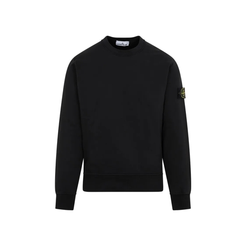 Stone Island Black Cotton Sweatshirt Black Sweatshirts