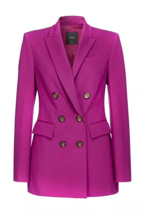 Hot pink double 2025 breasted blazer