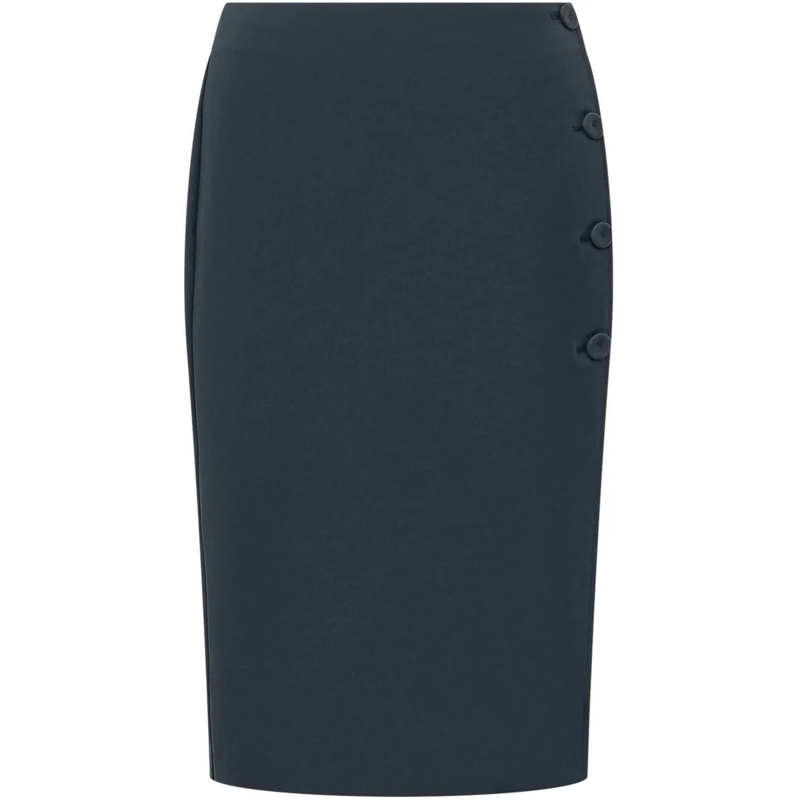 Pinko Midirock Gonna Midi con Bottoni Laterali dunkelblau