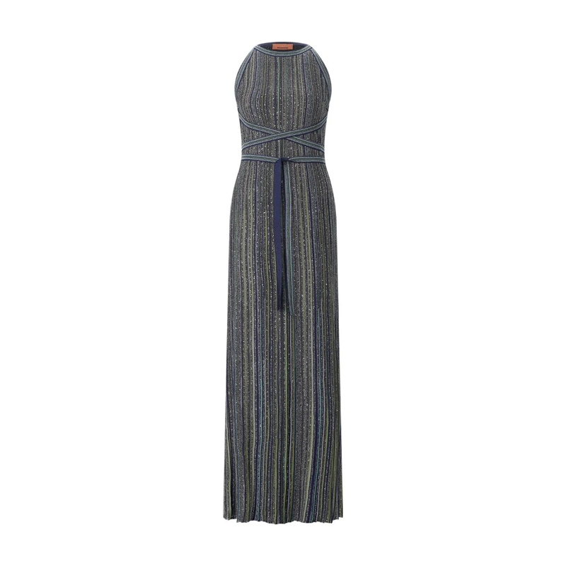 Missoni Maxikleid Maxikleid mit Pailletten grün
