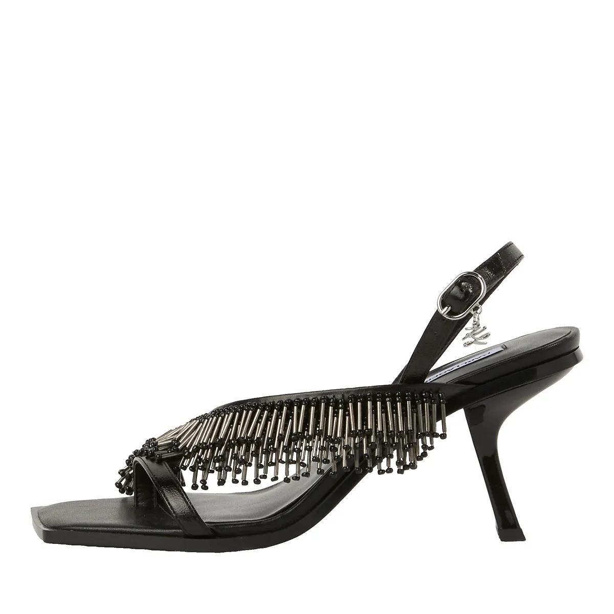 Thumbnail - Karl Lagerfeld Hohe Schuhe - Karmel Slingback-Pumps mit Fransen - Gr. 40 (EU) - in Schwarz - für Damen