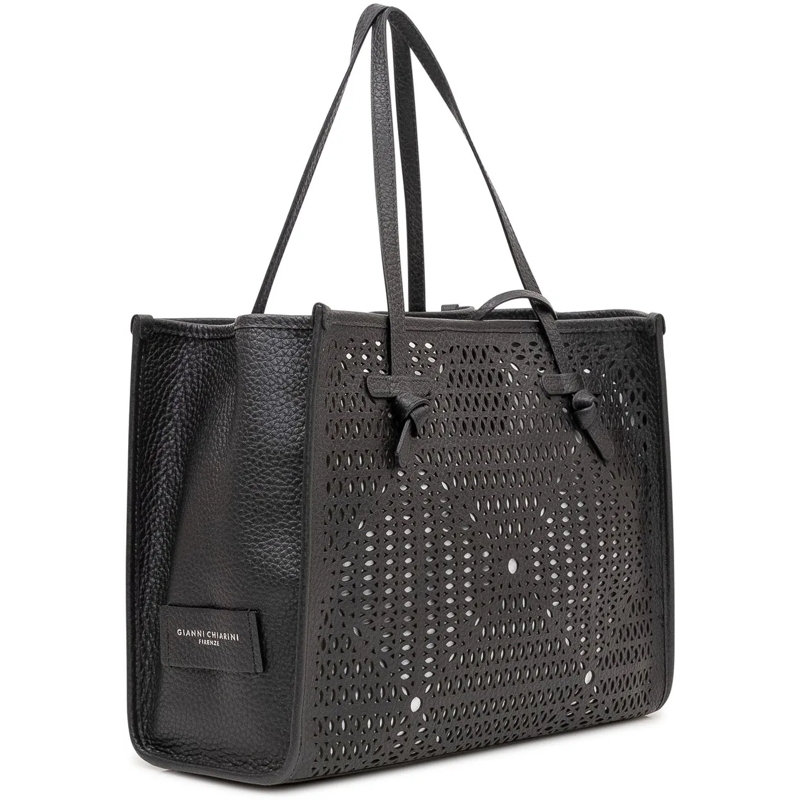 Gianni Chiarini Shopper Borsa Marcella Traforata con Doppi Manici schwarz(Image 2)
