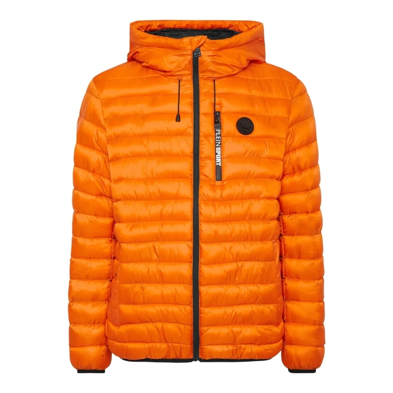Plein Sport Lederjacke Jacke Tiger orange