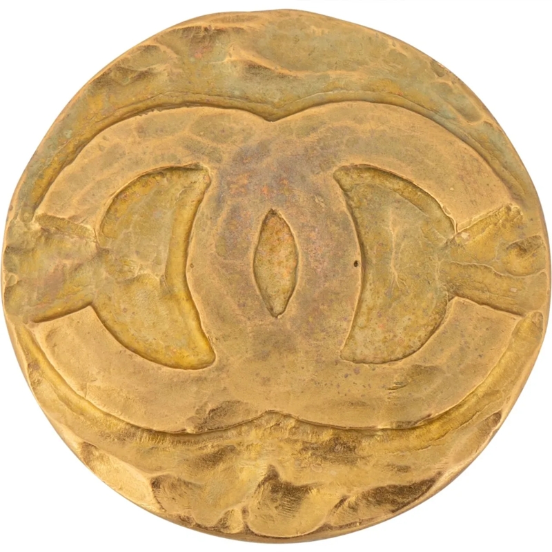 Chanel  Chanel Golden Plate CC Brooch mehrfarbig