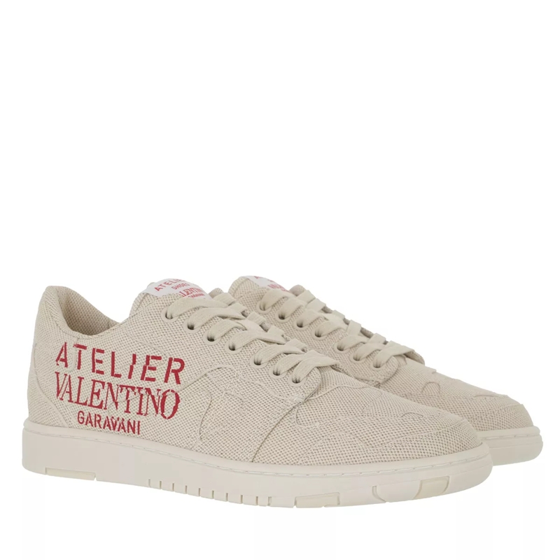 Valentino Garavani Low-Top-Sneaker Atelier 07 Camouflage Low Top Sneaker Canvas Natural/Red