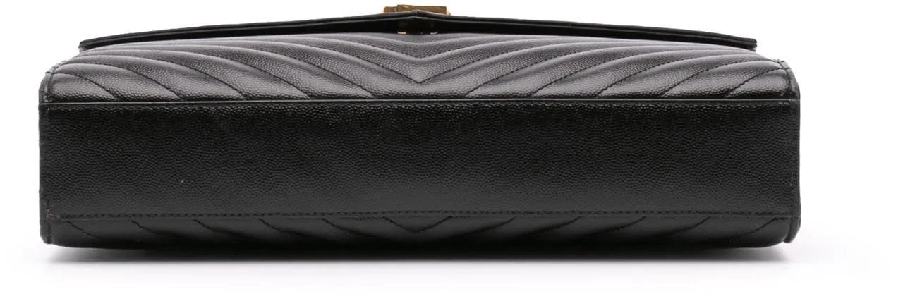 Thumbnail - Saint Laurent Hobo Bags - 2019 Large Grain de Poudre Monogram Chevron Envelo - Gr. unisize - in Schwarz - für Damen