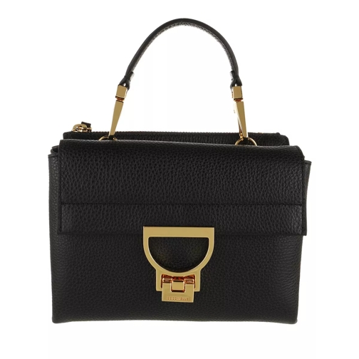 Coccinelle Arlettis Handbag Grainy Leather Noir Satchel