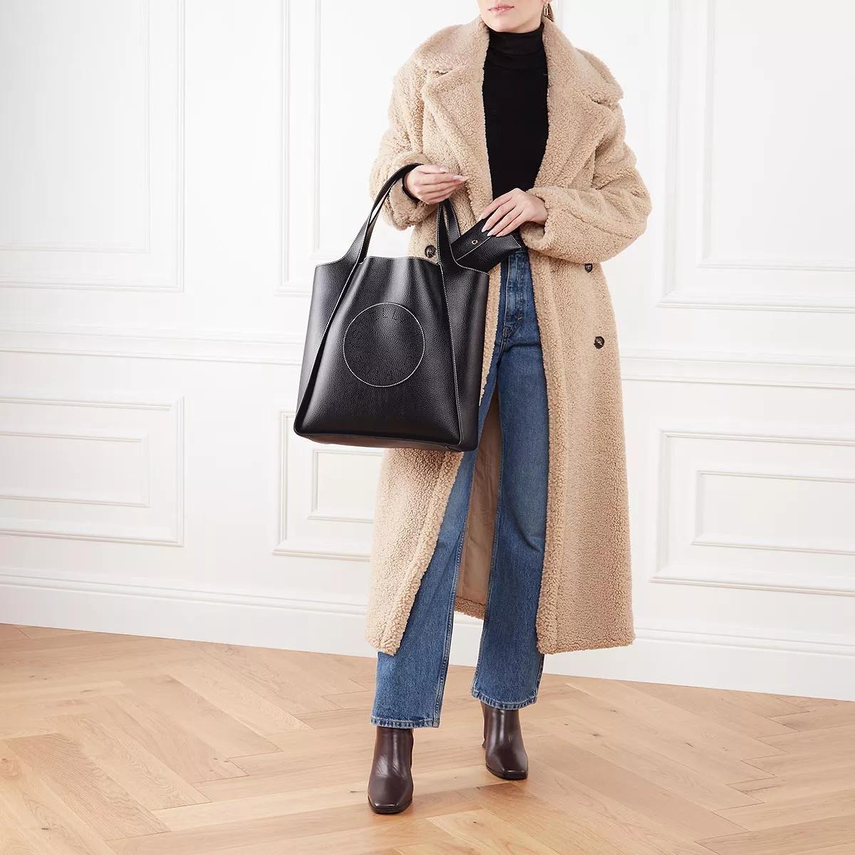 Stella Mccartney Shoppers & Totes Tote Embossed Grainy Mat in zwart