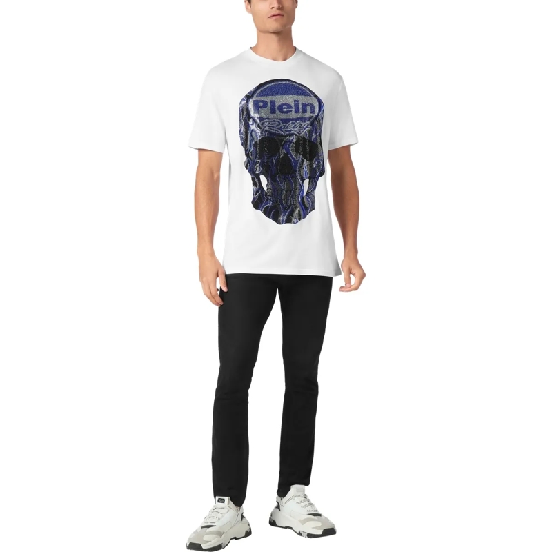 Philipp Plein T-Shirt T-Shirt Skull Mit Schmucksteinen weiss(Image 4)