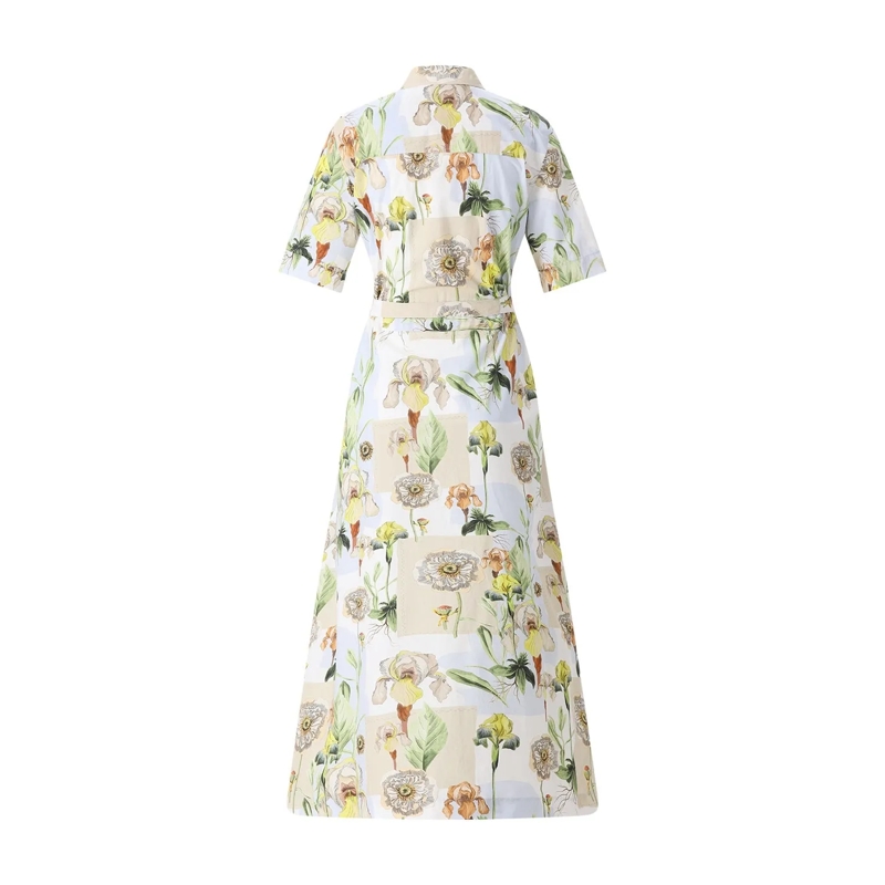 CALIBAN Maxi-jurk Blusenkleid mit floralem Muster mehrfarbig(Image 2)