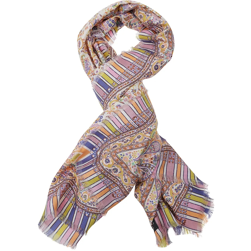 Etro Écharpe en laine Aida Shawl Multicolour mehrfarbig