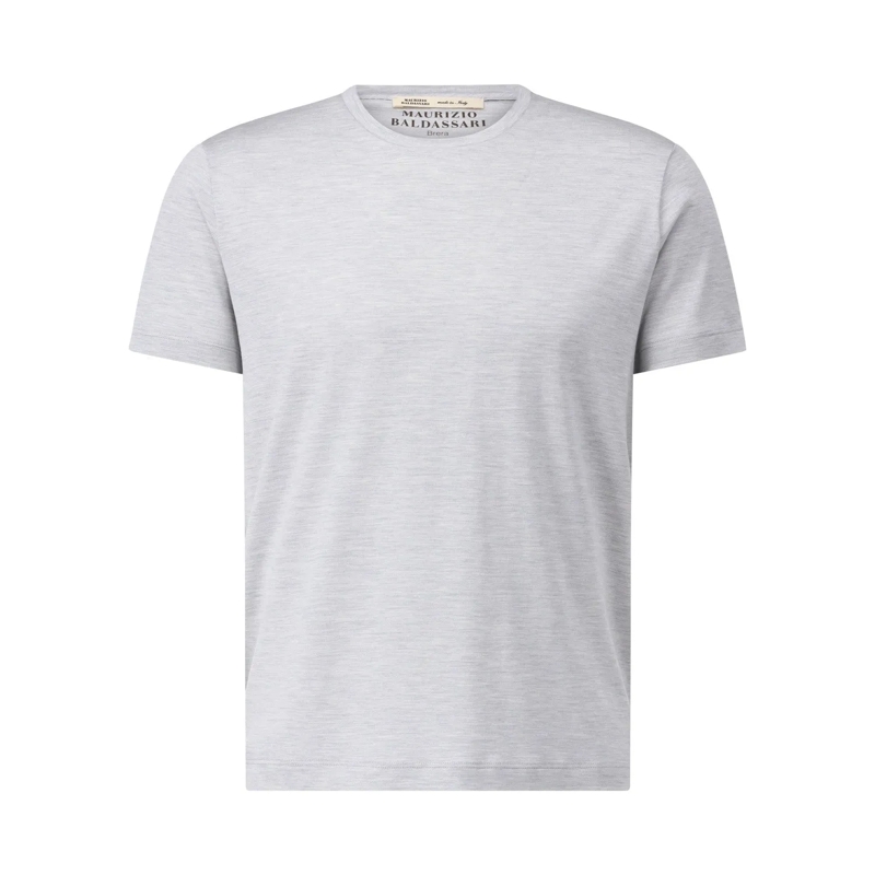 Maurizio Baldassari T-Shirt T-Shirt mit Seide Grau