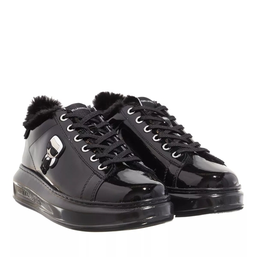Karl Lagerfeld Kapri Ikon Shine Lo Lace Black Patent Lthr Low-Top Sneaker