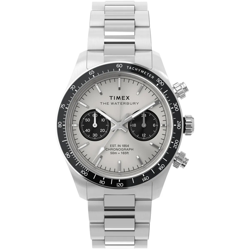 Timex Quarzuhr Quarz-Analoguhr Waterbury Traditional Chronograph silber