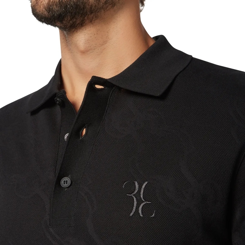 BILLIONAIRE Top Poloshirt Double B schwarz(Image 4)